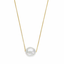 Load image into Gallery viewer, Jersey Pearl Baroque Solo Necklace - Gold Plate
