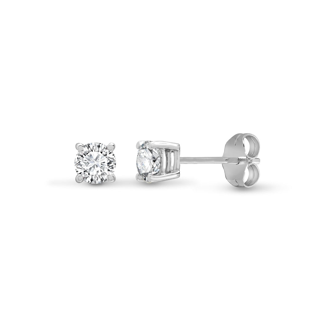 18ct White Gold Diamond Earrings