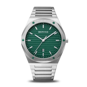 Bering Watch - Mens Classic Steel with Green Dial