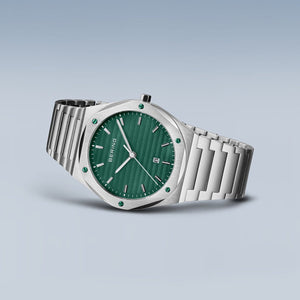 Bering Watch - Mens Classic Steel with Green Dial