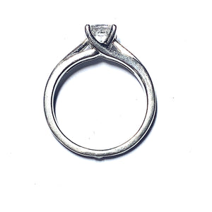 Secondhand Platinum Canadian Ice Princess Cut Diamond Solitaire Ring - 0.70ct
