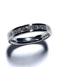 Load image into Gallery viewer, Secondhand Platinum Princess Cut Diamond Half Eternity Ring
