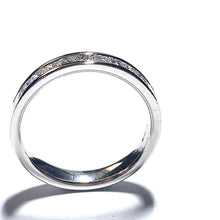 Load image into Gallery viewer, Secondhand Platinum Princess Cut Diamond Half Eternity Ring
