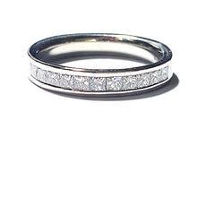 Load image into Gallery viewer, Secondhand Platinum Princess Cut Diamond Half Eternity Ring
