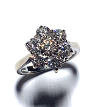 Load image into Gallery viewer, Secondhand 18ct White Gold Diamond Cluster Ring 1.26ct
