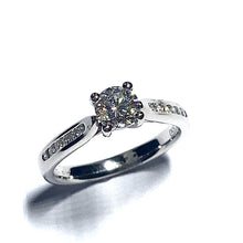 Load image into Gallery viewer, Platinum and Diamond Single Stone Ring 0.60ct
