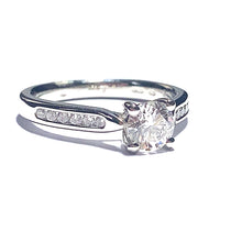 Load image into Gallery viewer, Platinum and Diamond Single Stone Ring 0.60ct
