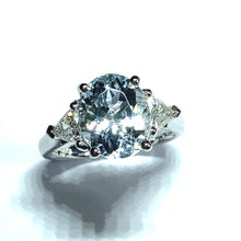 Load image into Gallery viewer, Platinum Aquamarine and Diamond Ring
