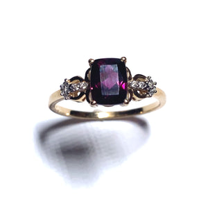 Secondhand Garnet and White Zircon Ring