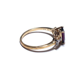 Secondhand Garnet and White Zircon Ring