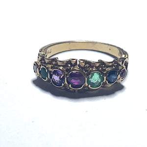 Secondhand 9ct Gold 'Dearest' Gemstone Ring