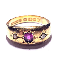 Load image into Gallery viewer, Secondhand Ruby and Diamond Antique Ring
