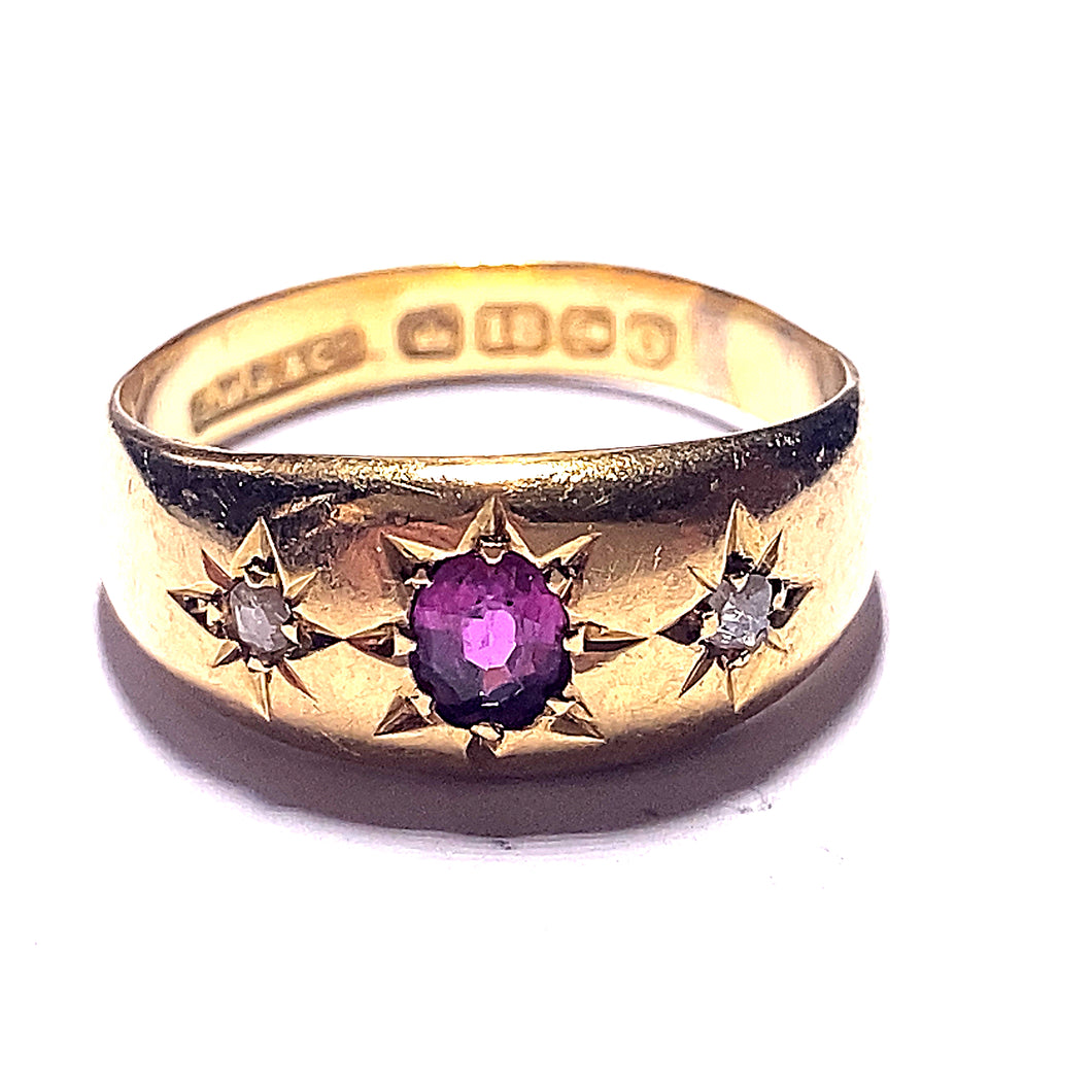 Secondhand Ruby and Diamond Antique Ring