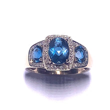 Load image into Gallery viewer, Secondhand Topaz and Diamond Ring
