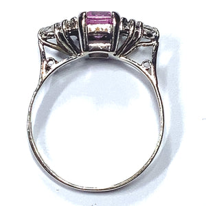 Secondhand Pink Sapphire and Diamond Ring