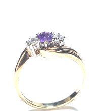 Load image into Gallery viewer, Secondhand Amethyst and Diamond Twist Ring
