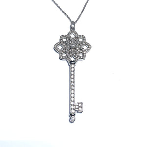 Secondhand Tiffany & Co Platinum Key Necklace