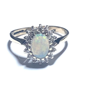 Secondhand Opal and Diamond Ring