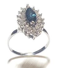 Load image into Gallery viewer, Secondhand Sapphire and Diamond Marquise Cluster Ring
