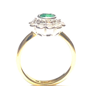 Secondhand Emerald and Diamond Ring