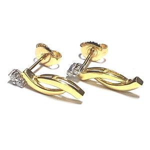 Secondhand Gold and Diamond Earrings