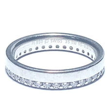 Load image into Gallery viewer, Secondhand Platinum Diamond Full Set Off Set Band Ring

