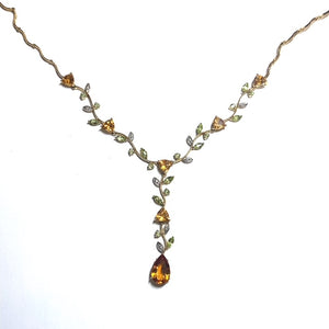 Secondhand 18ct Gold Gemstone Necklace