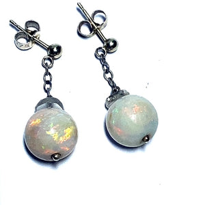 Secondhand Opal Bead Earrings