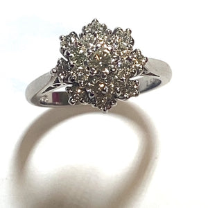 Secondhand Diamond Cluster Ring - 0.56ct