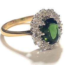 Load image into Gallery viewer, Secondhand Green Tourmaline and Diamond Ring
