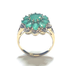 Load image into Gallery viewer, Secondhand Emerald Cluster Ring
