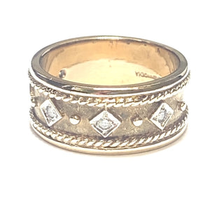 Secondhand 9ct Gold Wide Ring