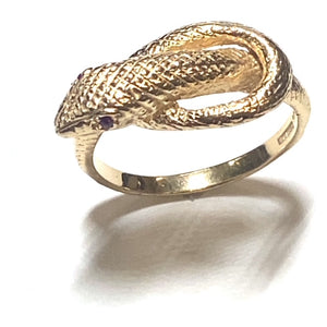 Secondhand 9ct Gold Snake Ring