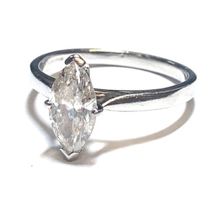 Secondhand Platinum Marquise Diamond Ring 1.15ct