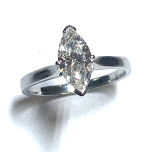Secondhand Platinum Marquise Diamond Ring 1.15ct
