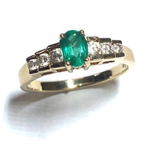 Load image into Gallery viewer, Secondhand Emerald and Diamond Ring

