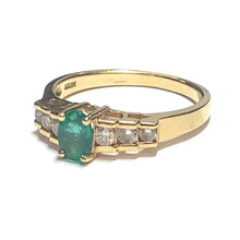 Load image into Gallery viewer, Secondhand Emerald and Diamond Ring
