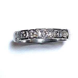 Secondhand Platinum Mixed Cut Diamond Ring