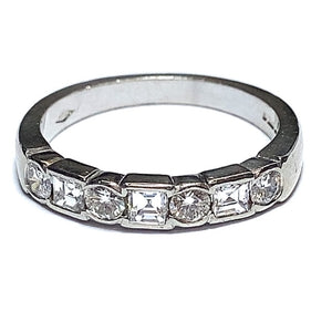 Secondhand Platinum Mixed Cut Diamond Ring