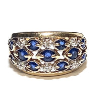 Load image into Gallery viewer, Secondhand 9ct Gold Sapphire and Diamond Ring
