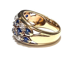 Load image into Gallery viewer, Secondhand 9ct Gold Sapphire and Diamond Ring
