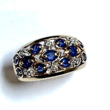 Load image into Gallery viewer, Secondhand 9ct Gold Sapphire and Diamond Ring
