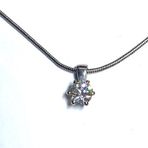 Secondhand Diamond Solitaire Necklace - 0.60ct