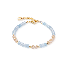 Load image into Gallery viewer, Coeur De Lion Rhythm Jade Sky Gold Bracelet
