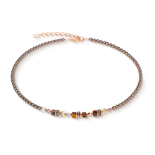 Load image into Gallery viewer, Coeur De Lion Necklace - Earth Glow Rose Gold Brown
