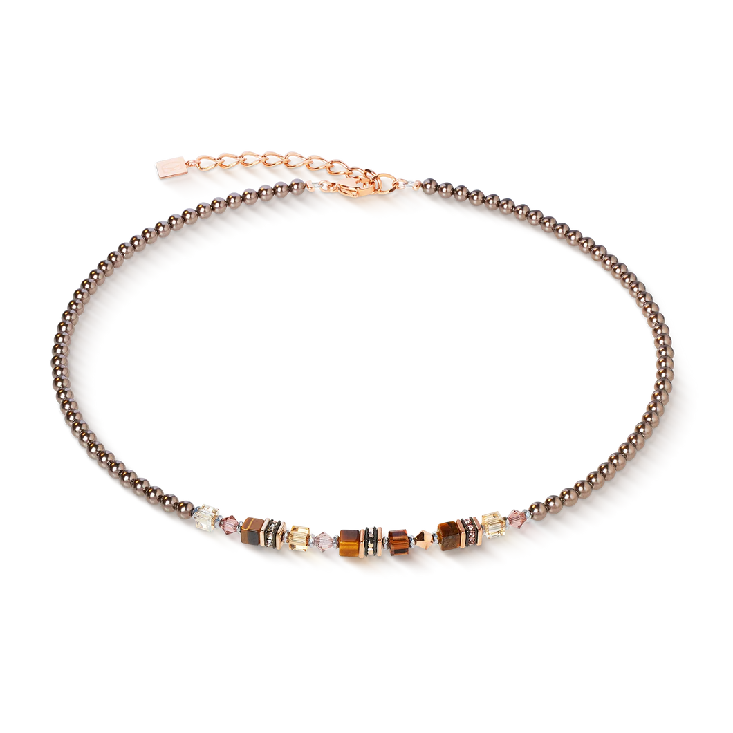 Coeur De Lion Necklace - Earth Glow Rose Gold Brown