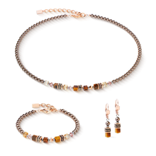 Load image into Gallery viewer, Coeur De Lion Necklace - Earth Glow Rose Gold Brown
