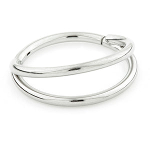 Titanium Double Band hinged Ring