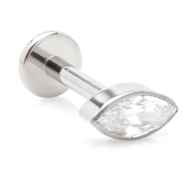 Titanium Marquise Jewelled Labret