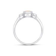 Load image into Gallery viewer, 9ct White Gold Opal and Diamond Ring
